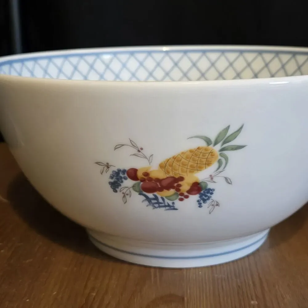 Large Vista Alegre Vitet By Vinot Serving Bowl, Portugal, Fine Porcelain, Rare